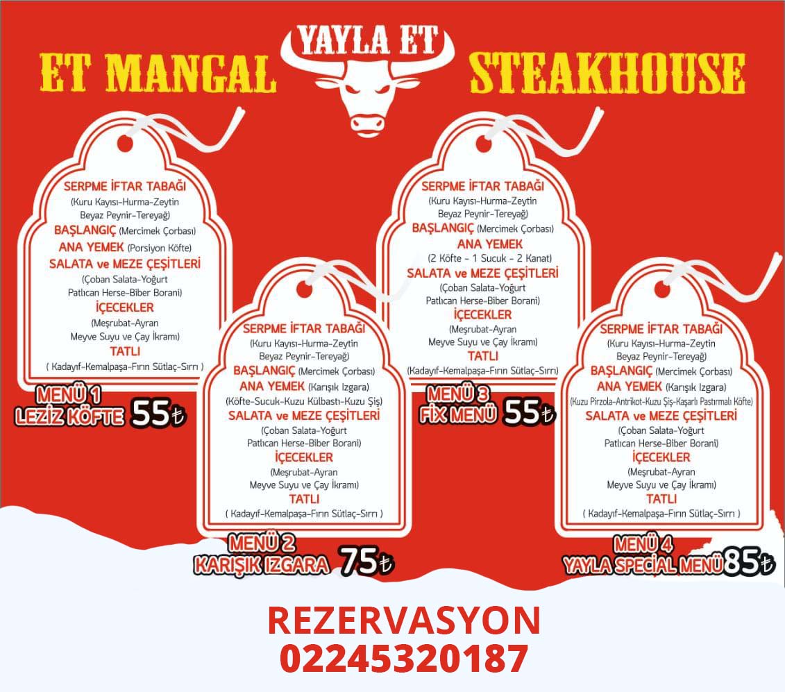 Yayla Et Mangal Steakhouse Bahçede İftar Keyfi &gt;&gt; Bursa Restaurants