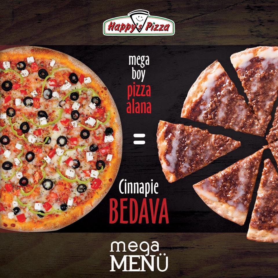 Türkiye'nin En Büyük Pizzası Happy's Pizza Mega Boy 61 cm &gt;&gt; Bursa