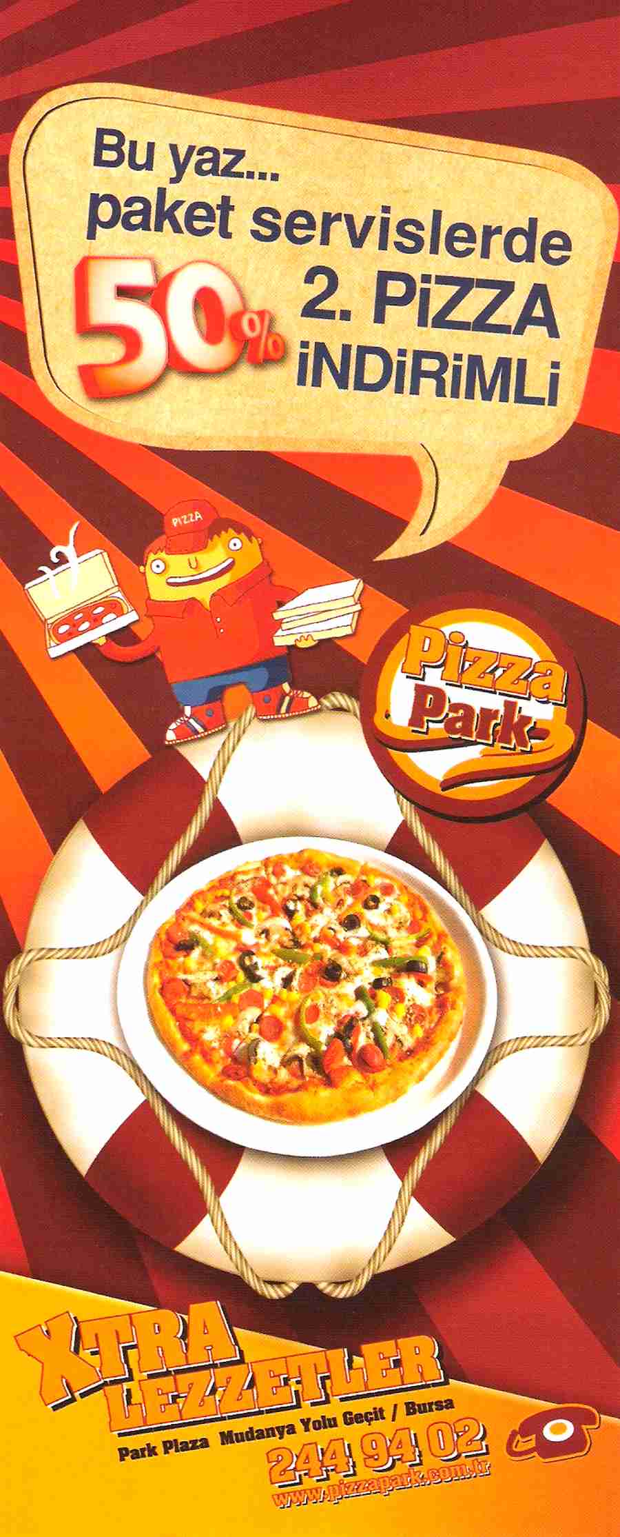Pizza Park Pizza Keyfiniz Bitmesin Diye 2. Pizzanız 50 İndirimli